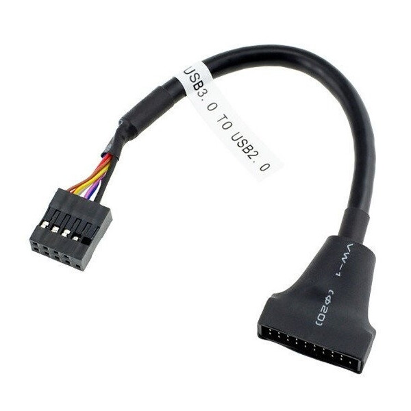 

Переходник USB 2.0 USB 3.0 для материнской платы 20pin (папа) to 9 pin (мама)