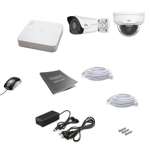 

Комплект IP видеонаблюдения Uniview 2MIX 2MEGA