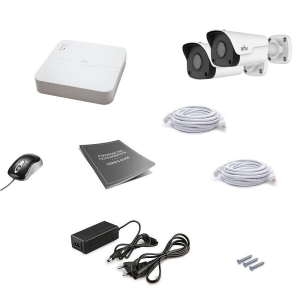 

Комплект IP видеонаблюдения Uniview 2OUT 2MEGA