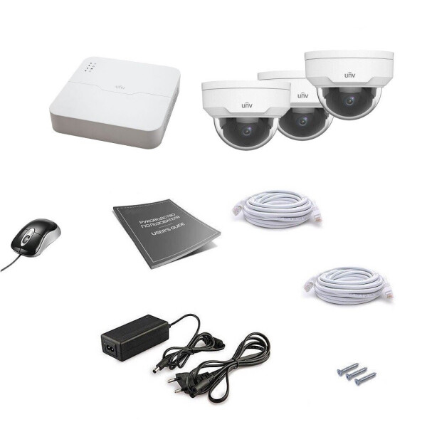 

Комплект IP видеонаблюдения Uniview 3DOME 2MEGA