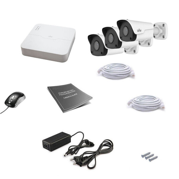 

Комплект IP видеонаблюдения Uniview 3OUT 2MEGA