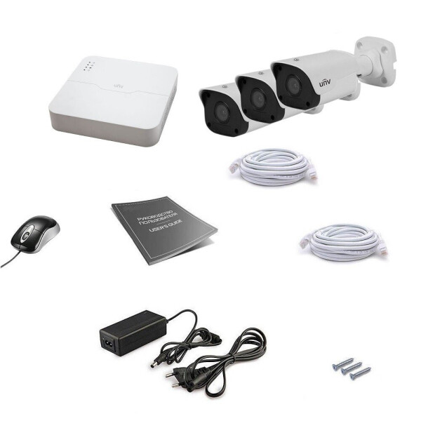 

Комплект IP видеонаблюдения Uniview 3OUT 4MEGA