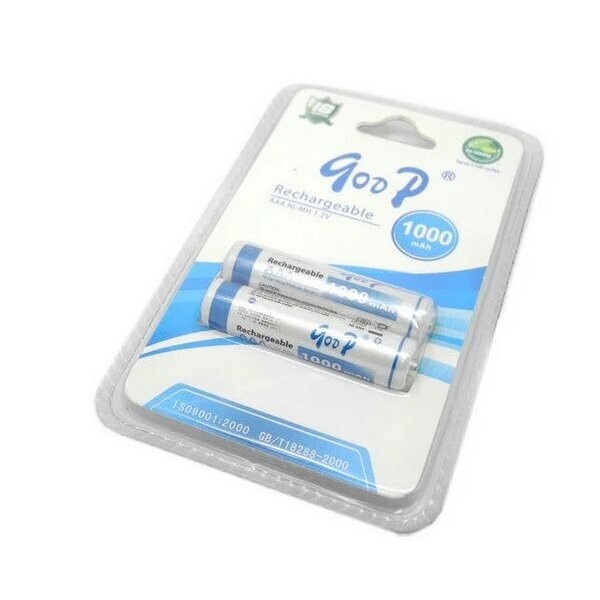 

Аккумулятор GODP GD4-AAA1000/2B 1.2V AAA 1000mAh NiMH Already Charged 2 шт
