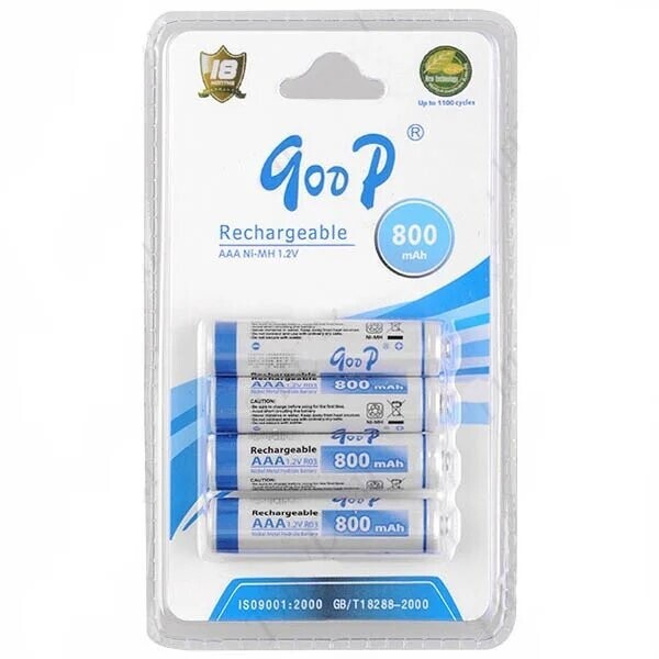 

Аккумулятор GODP GD4-AAA800/4B 1.2V AAA 800mAh NiMH Already Charged 4 шт
