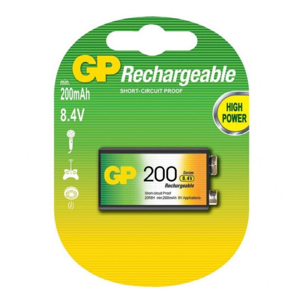 

Аккумулятор GP 20R8H-U1 9V 200mAh 1шт