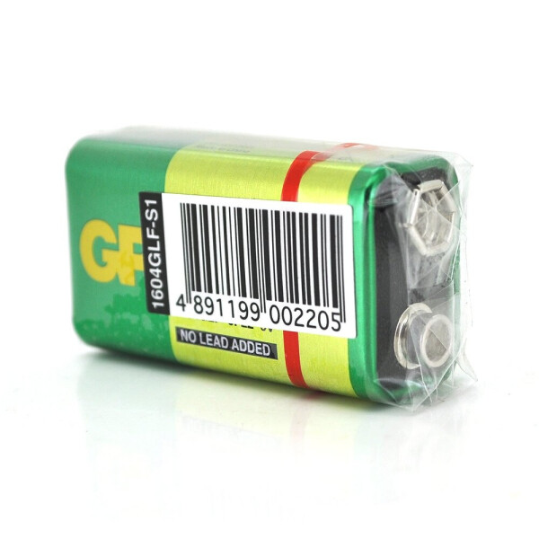 

Батарейка солевая GP Greencell 1604GLF-S1 9V крона