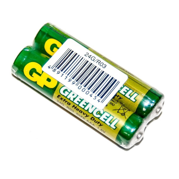 

Батарейка солевая GP Greencell 24G-S2 AAA 2шт
