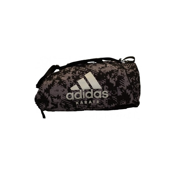 Сумка-рюкзак спортивная 2 в 1 Adidas Karate - серая, M (ADIACC058K-S-M)