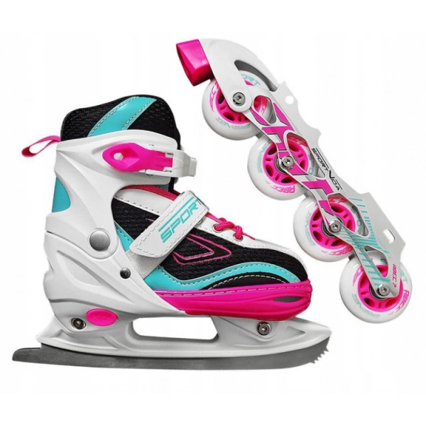 

Роликовые коньки SportVida 4в1 39-42 Pink/Blue (SV-LG0033)