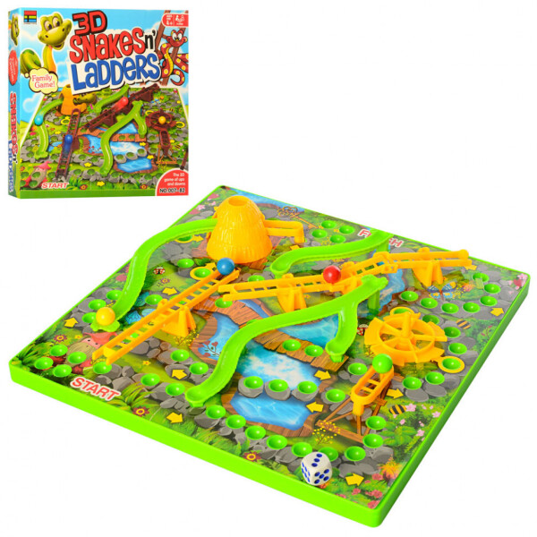 

Настольная игра M007-82 Змеи и лестницы, фишки, игровое поле