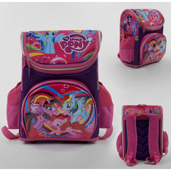 

Рюкзак детский школьный каркасный С 43556 с 1 внешним карманом, 3D принтом и ортопедической спинкой