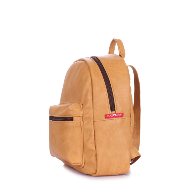 

Рюкзак женский кожаный Poolparty Xs Beige (P-1433)