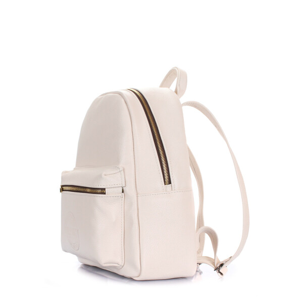 

Рюкзак женский кожаный Poolparty Xs Beige (P-1412)