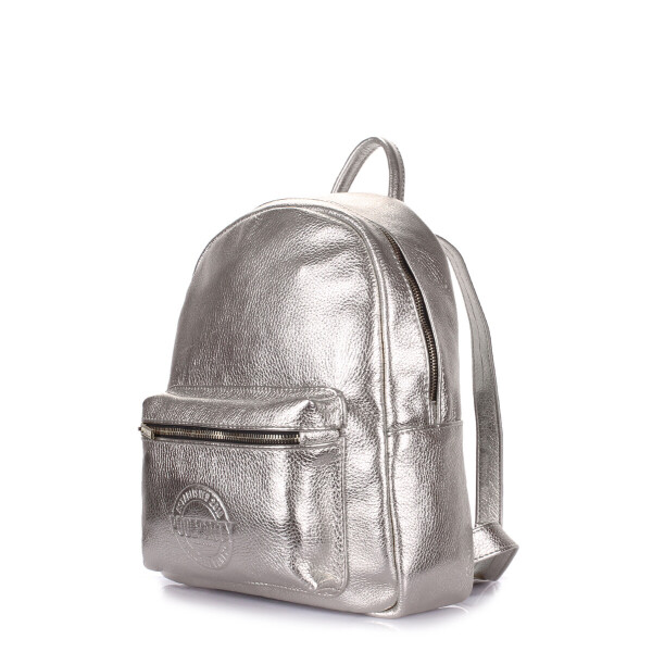 

Рюкзак женский кожаный Poolparty Xs Silver (P-1409)