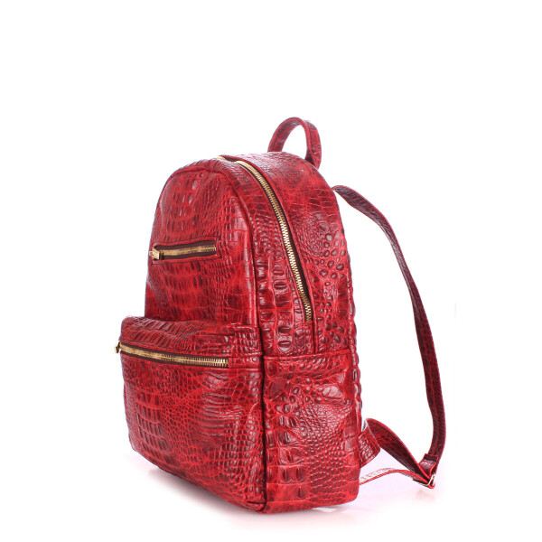 

Рюкзак женский кожаный Poolparty Mini Red (P-1468)
