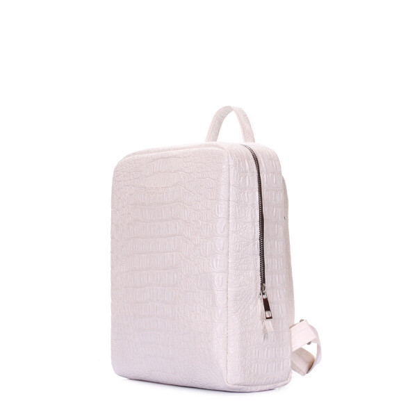 

Рюкзак женский Poolparty Cult Croco White (P-1515)