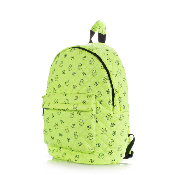 

Рюкзак женский стеганый с уточками Poolparty Backpack Light Green (P-1453)