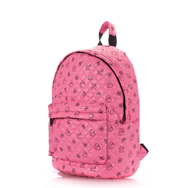 

Рюкзак женский стеганый с уточками Poolparty Backpack Pink (P-1452)