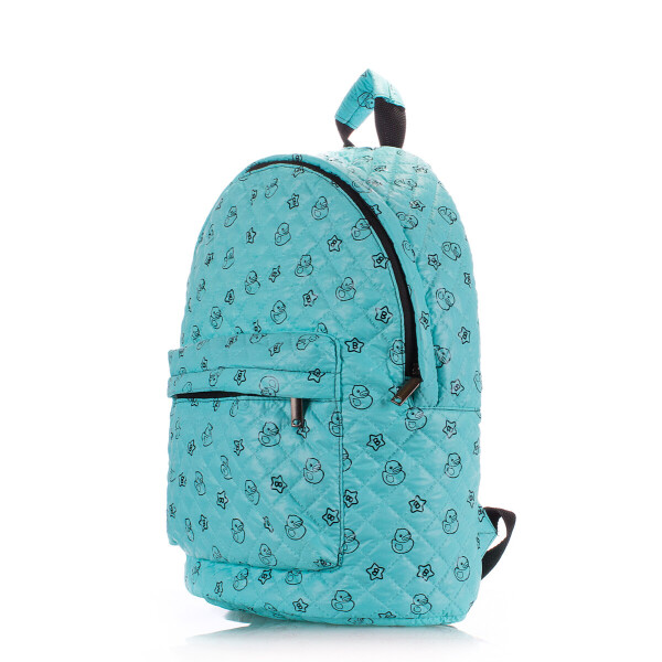 

Рюкзак женский стеганый с уточками Poolparty Backpack Blue (P-1452)