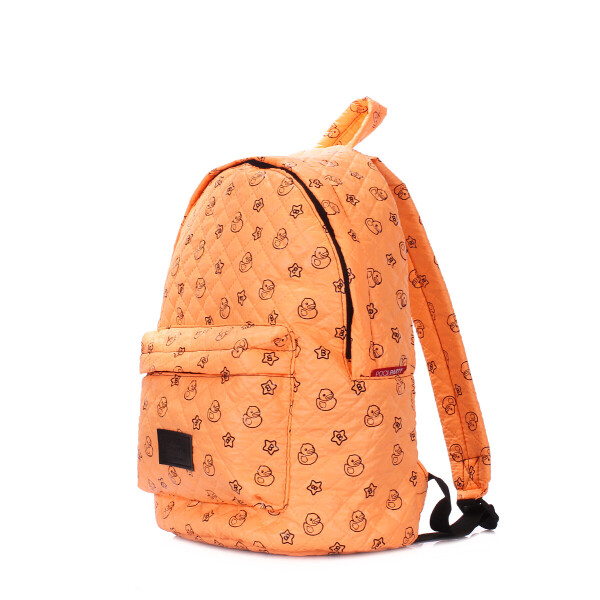 

Рюкзак женский стеганый с уточками Poolparty Backpack Orange (P-1451)