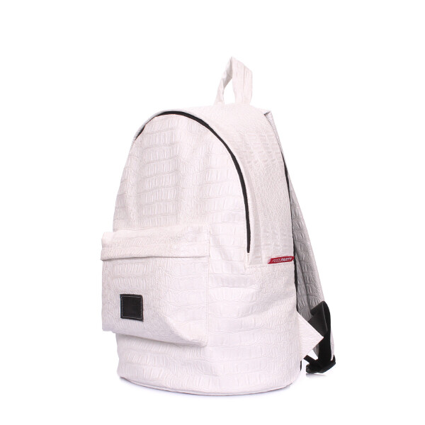 

Рюкзак женский Poolparty с тиснением Croco White (P-1510)