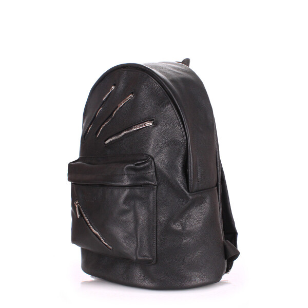 

Рюкзак женский кожаный Poolparty Rockstar Black (P-1407)