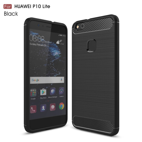 

Чехол накладка TPU SK Fiber Carbon для Huawei P10 Lite Black