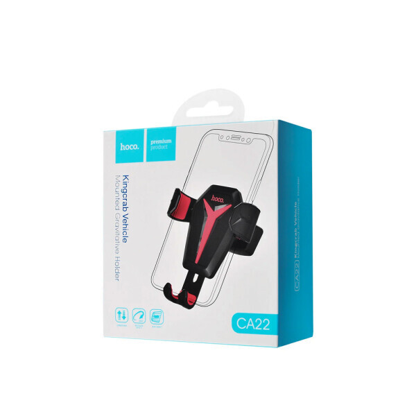

Автодержатель Hoco CA22 Kingcrab Black- Red