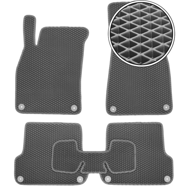 

Коврики в салон Kinetic для Audi A4 '00-05 EVA-полимерные серые (комплект)