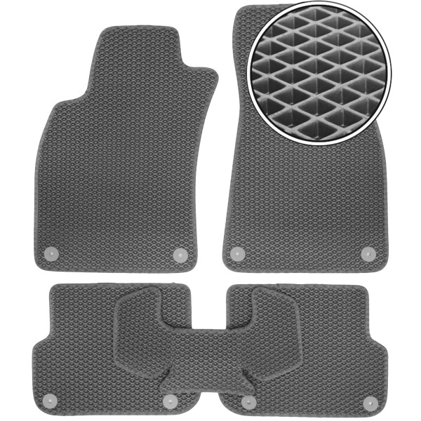 

Коврики в салон Kinetic для Audi A6 '05-10 EVA-полимерные серые (комплект)