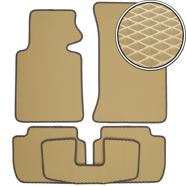 

Коврики в салон Kinetic для BMW 3 E46 '98-06 EVA-полимерные бежевые (комплект)