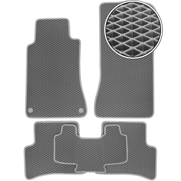 

Коврики в салон Kinetic для Mercedes C-Class W203 '00-07 RWD EVA-полимерные серые (комплект)