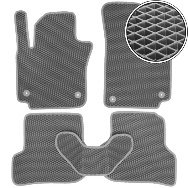 

Коврики в салон Kinetic для Seat Altea / Altea XL / Freetrack '07-15 EVA-полимерные серыеKinetic (комплект)