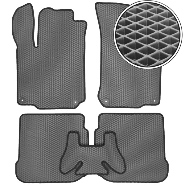 

Коврики в салон Kinetic для Volkswagen Golf IV '97-03 EVA-полимерные серые с черной тесьмой (комплект)