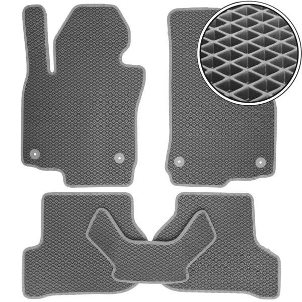 

Коврики в салон Kinetic для Volkswagen Golf VI '09-12 EVA-полимерные серые (комплект)