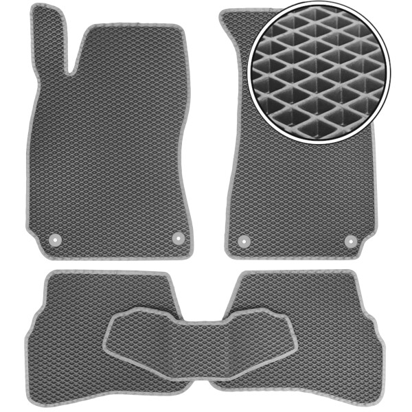 

Коврики в салон Kinetic для Volkswagen Passat B5 '97-05 EVA-полимерные серые (комплект)