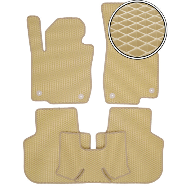 

Коврики в салон Kinetic для Volkswagen Passat USA 2011-2019 EVA-полимерные бежевые (комплект)
