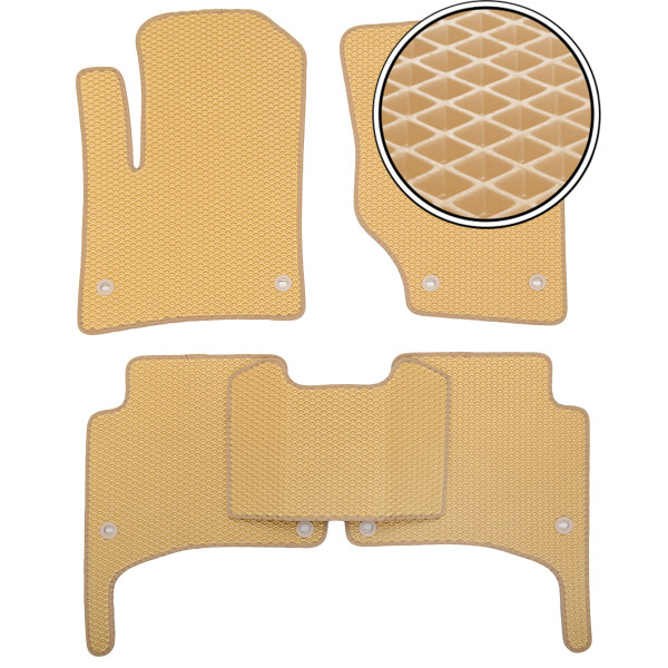 

Коврики в салон Kinetic для Volkswagen Touareg '02-09 EVA-полимерные бежевые (комплект)