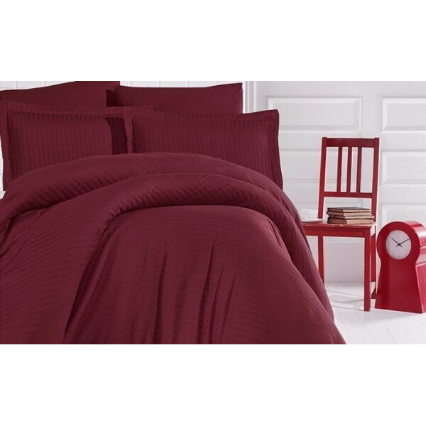 

Постельное белье Clasy. Stripe Satin Bordo-Евро