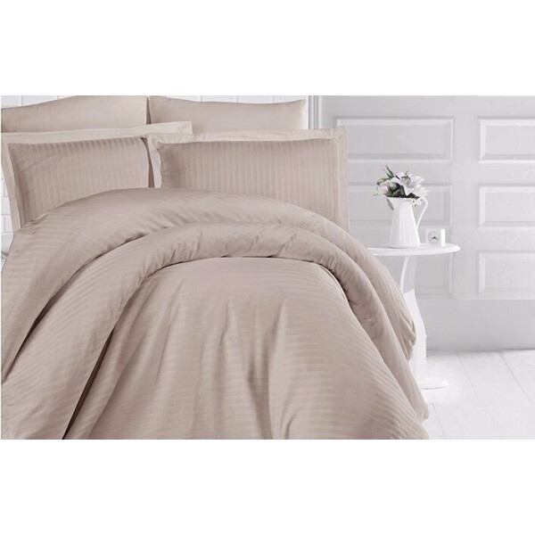 

Постельное белье Clasy. Stripe Satin Cappuccino-Евро