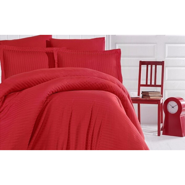 

Постельное белье Clasy. Stripe Satin Red-Евро