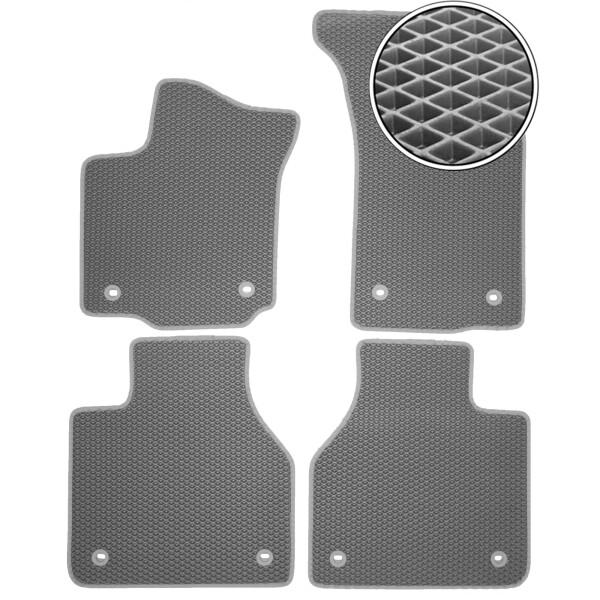 

Коврики в салон Kinetic для Volkswagen Phaeton '02-16 long EVA-полимерные серые (комплект)