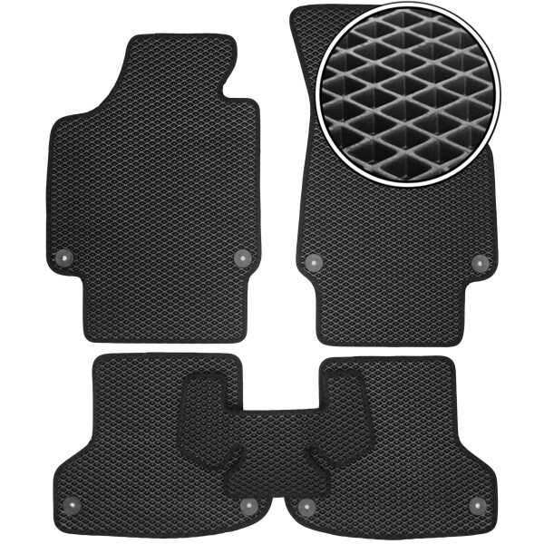 

Коврики в салон Kinetic для Audi A3 '04-12 EVA-полимерные черные (комплект)