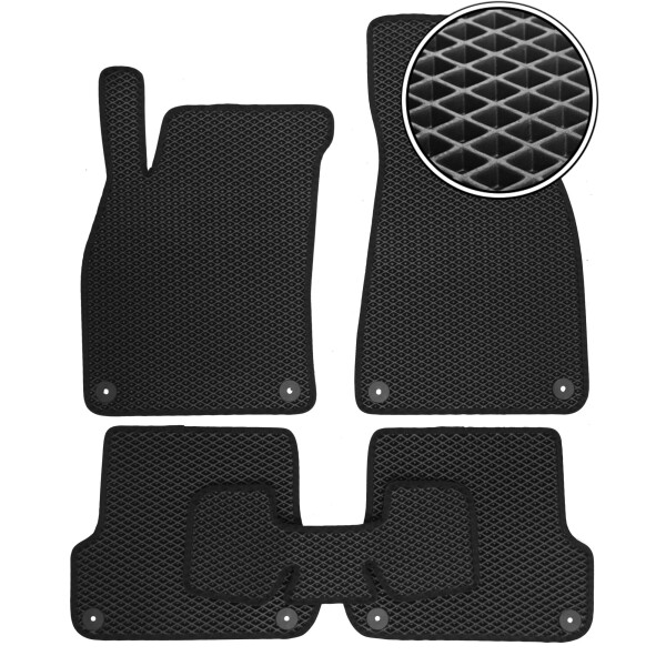 

Коврики в салон Kinetic для Audi A4 '00-05 EVA-полимерные черные (комплект)