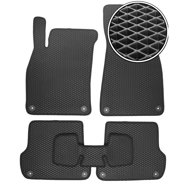

Коврики в салон Kinetic для Audi A4 '05-08 EVA-полимерные черные (комплект)