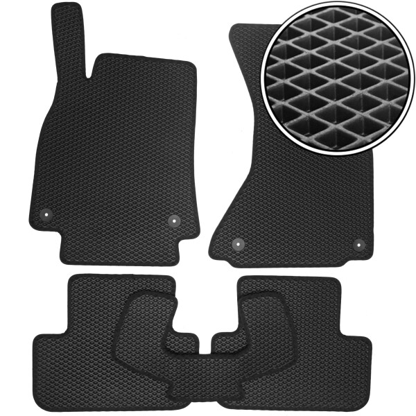 

Коврики в салон Kinetic для Audi A4 '08-15 EVA-полимерные черные (комплект)