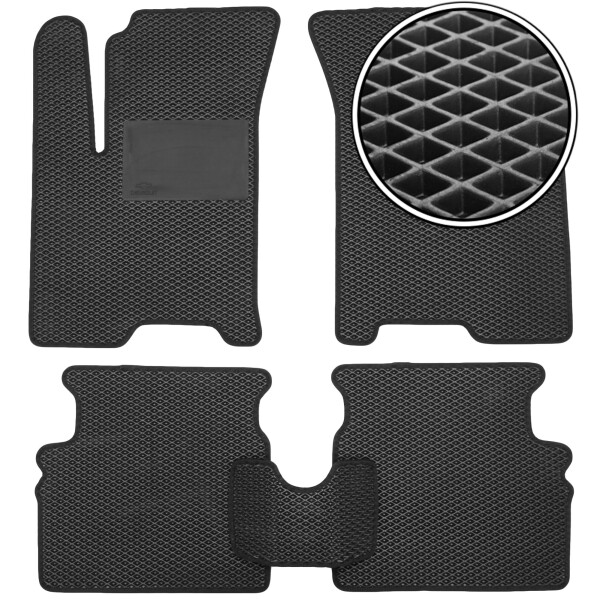 

Коврики в салон Kinetic для Chevrolet Aveo '04-11 EVA-полимерные черные с подпятником (комплект)