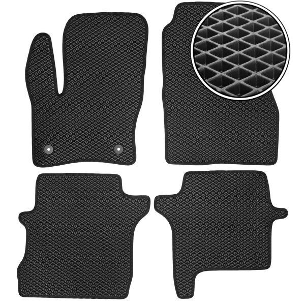 

Коврики в салон Kinetic для Ford Connect '13- EVA-полимерные черные длинная база (комплект)