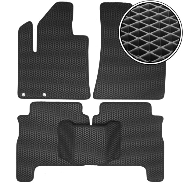 

Коврики в салон Kinetic для Hyundai Santa Fe '06-10 CM EVA-полимерные черные (комплект)