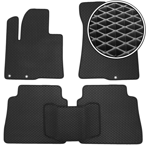 

Коврики в салон Kinetic для Hyundai Santa Fe '10-12 CM EVA-полимерные черные (комплект)